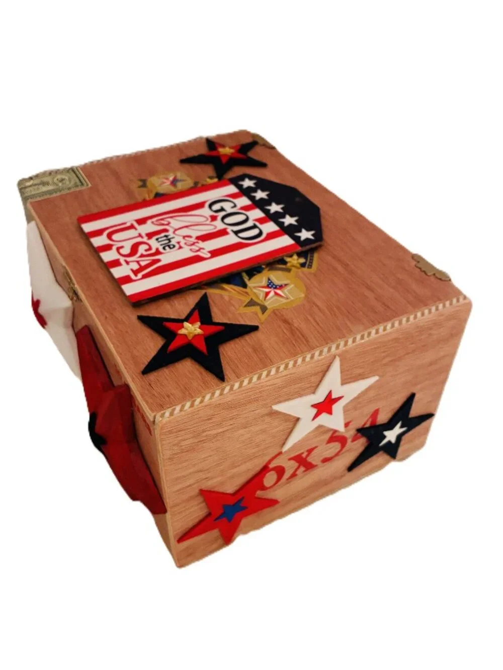 SUEÑOS de Saundra Upcycled, American Standard Cigar Box, ARTFUL STORAGE